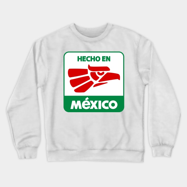 Hecho en Mexico - green white red - clean design Crewneck Sweatshirt by verde